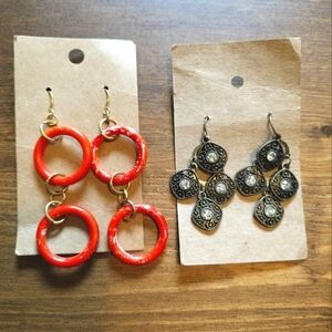 Two Pair Of Vintage Dangle Earrings